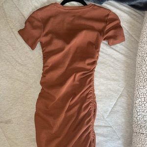 zara brown dress